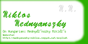 miklos mednyanszky business card